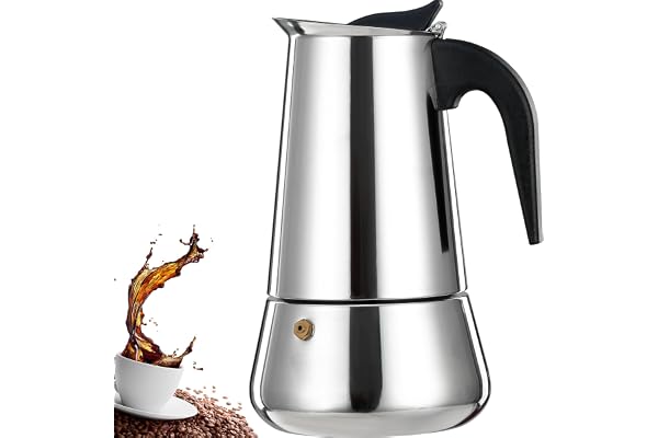 DITOSH 6 Cup Stovetop Espresso Maker Stainless Steel Moka Pot Espresso Maker Percolator Italian Coffee Maker Capable Mocha Co