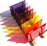 LITMIND 16 Sheets Stained Glass 4x6 Inch Mosaic Tiles Assorted Colors Cathedral view 3