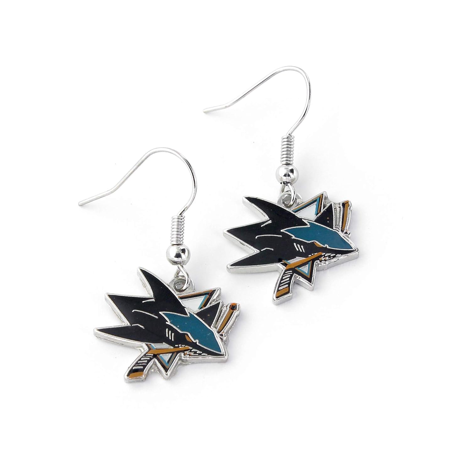 NHL San Jose Sharks Logo Dangler Earrings