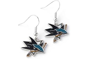 aminco NHL unisex-adult NHL Logo Dangler Earrings