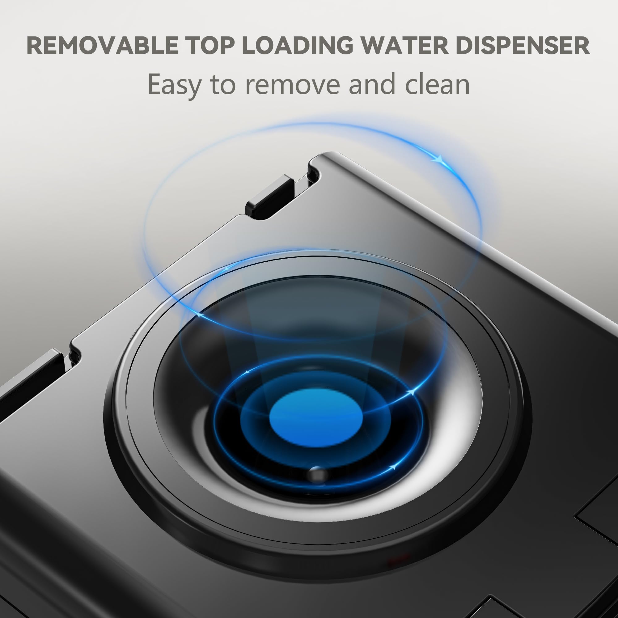 Euhomy Hot & Cold Water Dispenser, Top Loading Water Dispenser for 3 or 5 Gallon Bottles, Top Loading Hot & Cold Water Dispensor with Child Safety Lock, for Office, Home