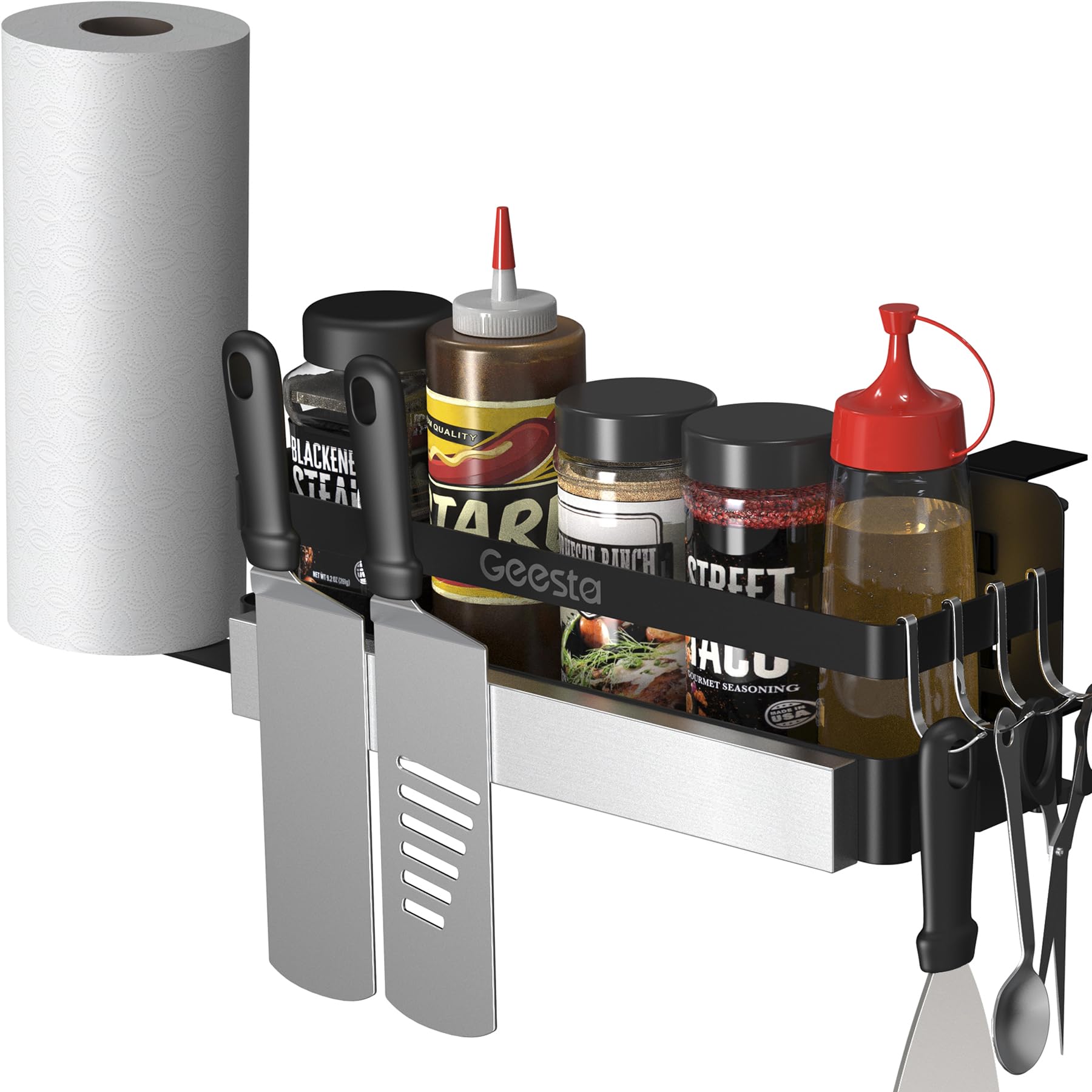 Photo 1 of Geesta Upgraded Griddle Caddy for Blackstone 28"/36" Griddles/Weber Grill/Prep Cart, BBQ Grill Accessories Space Saver with Magnetic Tool Holder & Paper Towel Holder