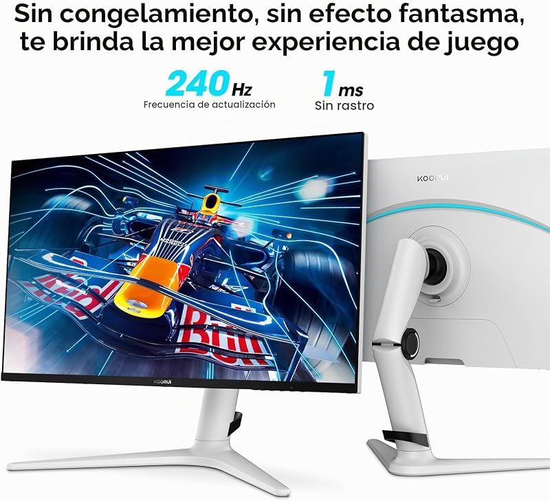 Monitor 27 Pulgadas,Monitor 240Hz,Pantalla Ordenador QHD 2560*1440,Monitor Gaming VA Mini LED, 1ms, Adaptive Sync, 2xHDMI 2.0,DisplayPort 1.4, HDR1000,95%DCI-P3, VESA75 * 75mm, Altura Ajustable
