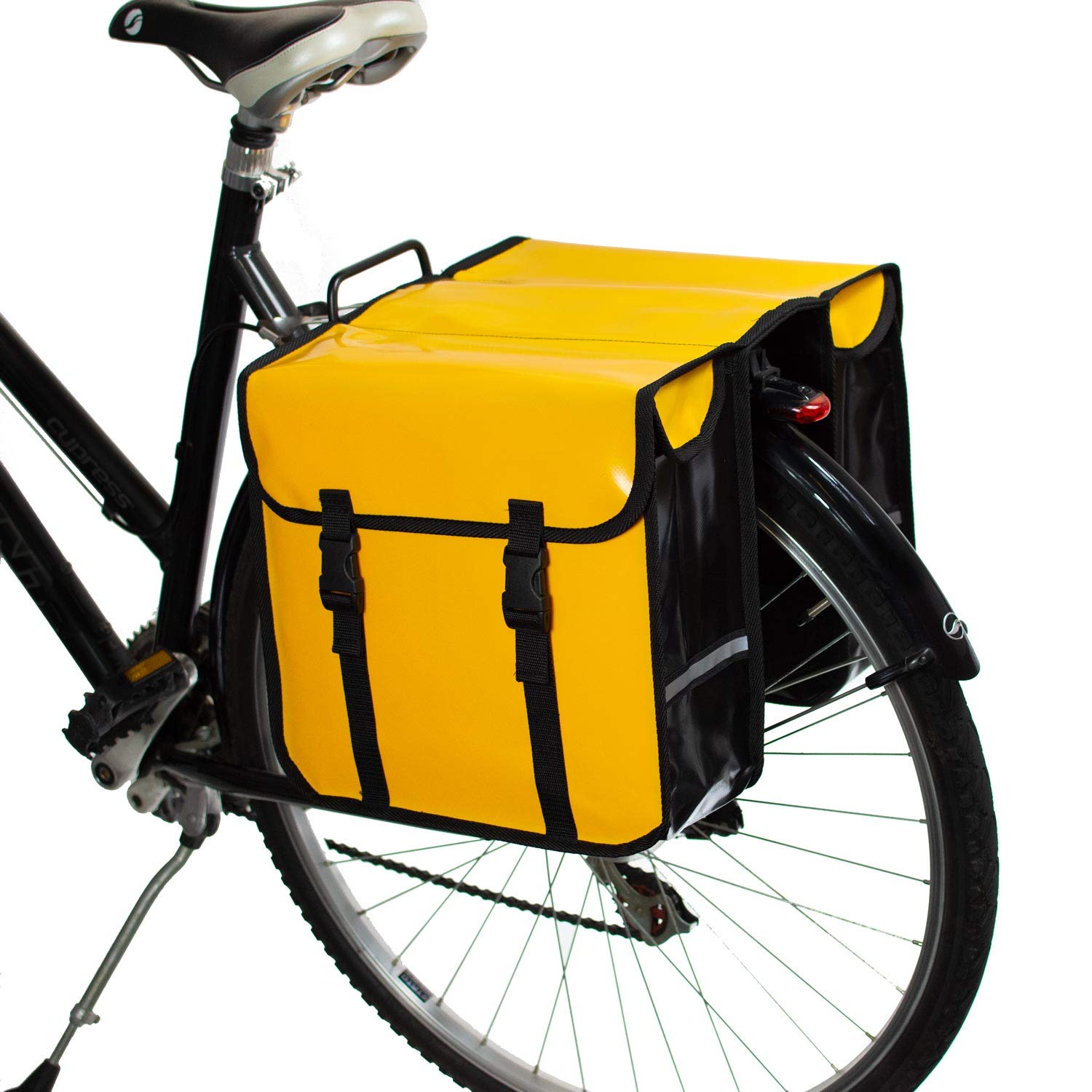 BikyBag Classic CW - Waterproof Bicycle Double Pannier Bag Bicycle Cycle Bike Shopping (Yellow)