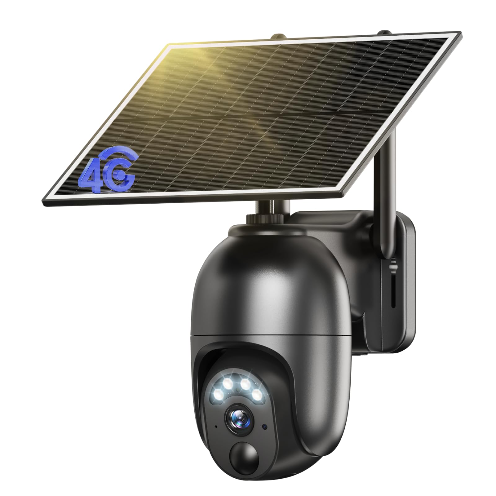 NUASI 4G LTE Security Camera Outdoor Wireless, 2K No WiFi CCTV Solar Security Camera With SIM Card, 360° PTZ, Colour Night Vision, PIR Motion Detection, 2 Way Talk, IP66