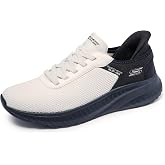 Skechers Men's Bobs Squad Chaos-Balancededge Sneaker | Casual Shoe, No Tie Fit, Vegan, Machine Washable, Hands Free Slip-Ins, Heel Pillow, Memory Foam, Bungee Laces
