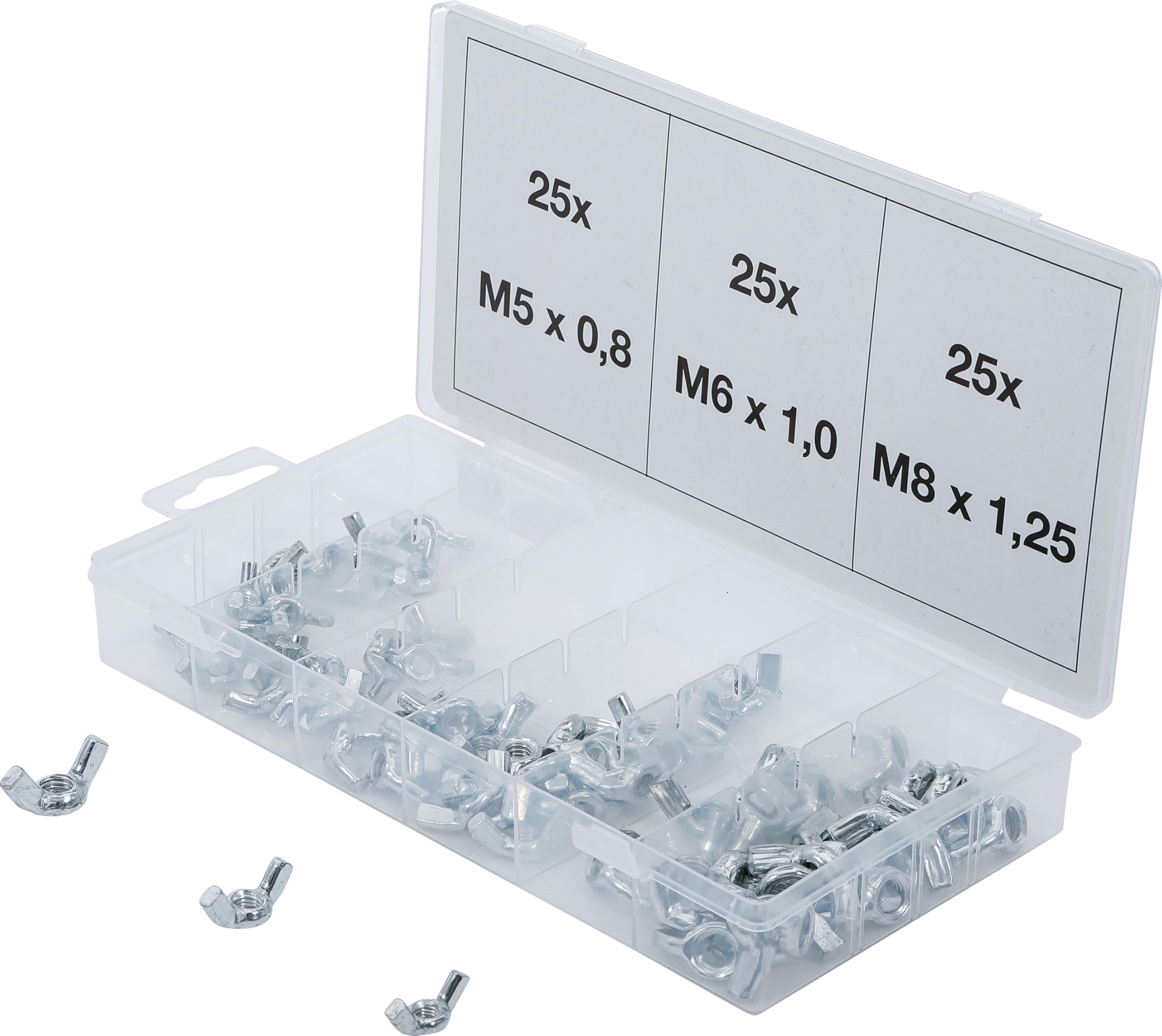 BGS 8133 | Wing Nut Assortment | 75 pcs.