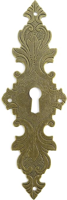 Beschlag Schlüsselloch Rosette Schrank Schublade Schranktür Messing