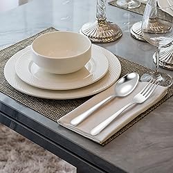 24-piece Forks and Spoons Silverware Set, Unokit