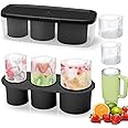 Ice Cube Tray for Stanley Cup, Silicone Ice Cube Maker With Lid for 30-40 oz Tumbler, for Chilling Whiskey, Cocktails, Drinks, Coffee, Easy Fill and Release Ice Maker, BPA Free