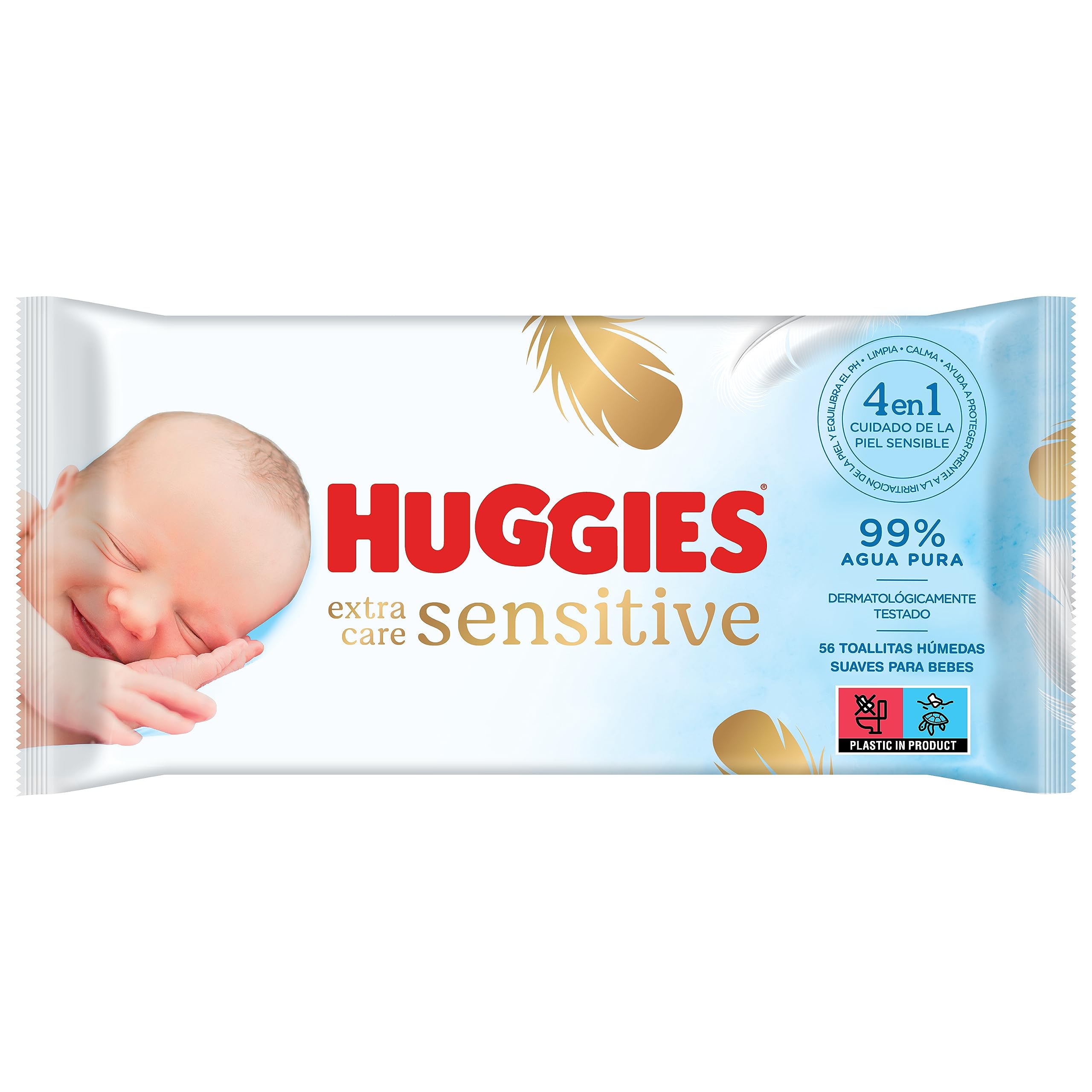 Huggies Pure ‘Extra Care' Baby Wipes, 56 Wipes