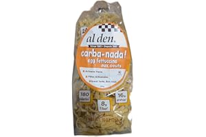 Low Carb High Protein Egg Fettuccine Pasta, Reduced Net Carbs, High Fiber, 10 oz Bag