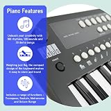 Axus 37 Mini Portable Keyboard Midnight Black USB-C or Battery Power view 3