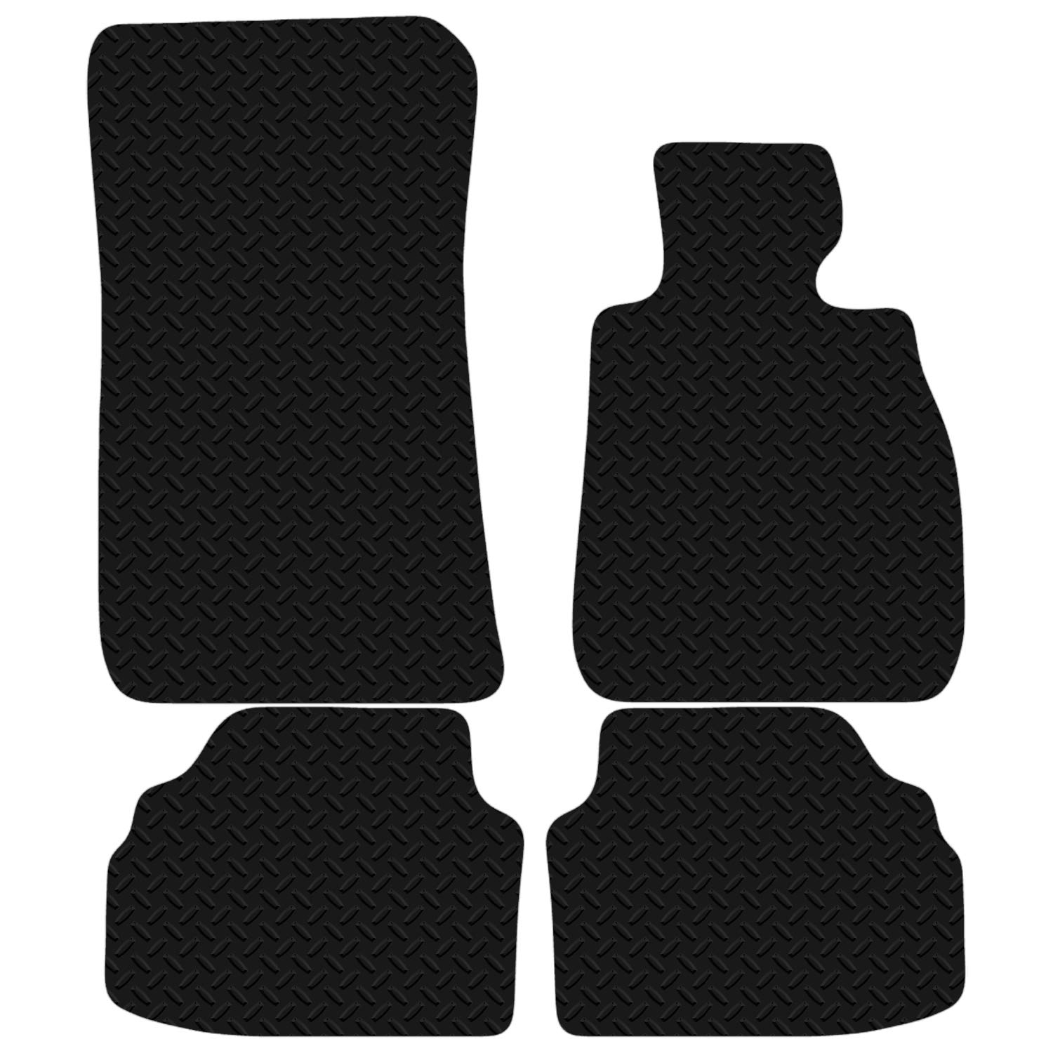 Carsio Car Mats 4pc Set For BMW 3 Series E92 Coupe 2006 -> Tailored Fit Rubber Floor Mat Complete Accessory Black Custom Fitted - Anti-Slip Backing, Heavy Duty & Waterproof
