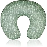 HNHUAMING Green Sage Nursing Pillow Cover, Breastfeeding Pillow Slipcover for Baby Girls/Boys, Soft Snug Fits On Newborn Feeding Pillow Case