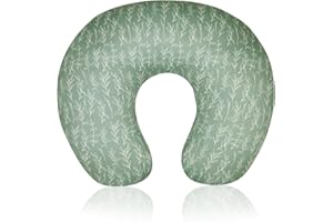 HNHUAMING Green Sage Nursing Pillow Cover, Breastfeeding Pillow Slipcover for Baby Girls/Boys, Soft Snug Fits On Newborn Feeding Pillow Case