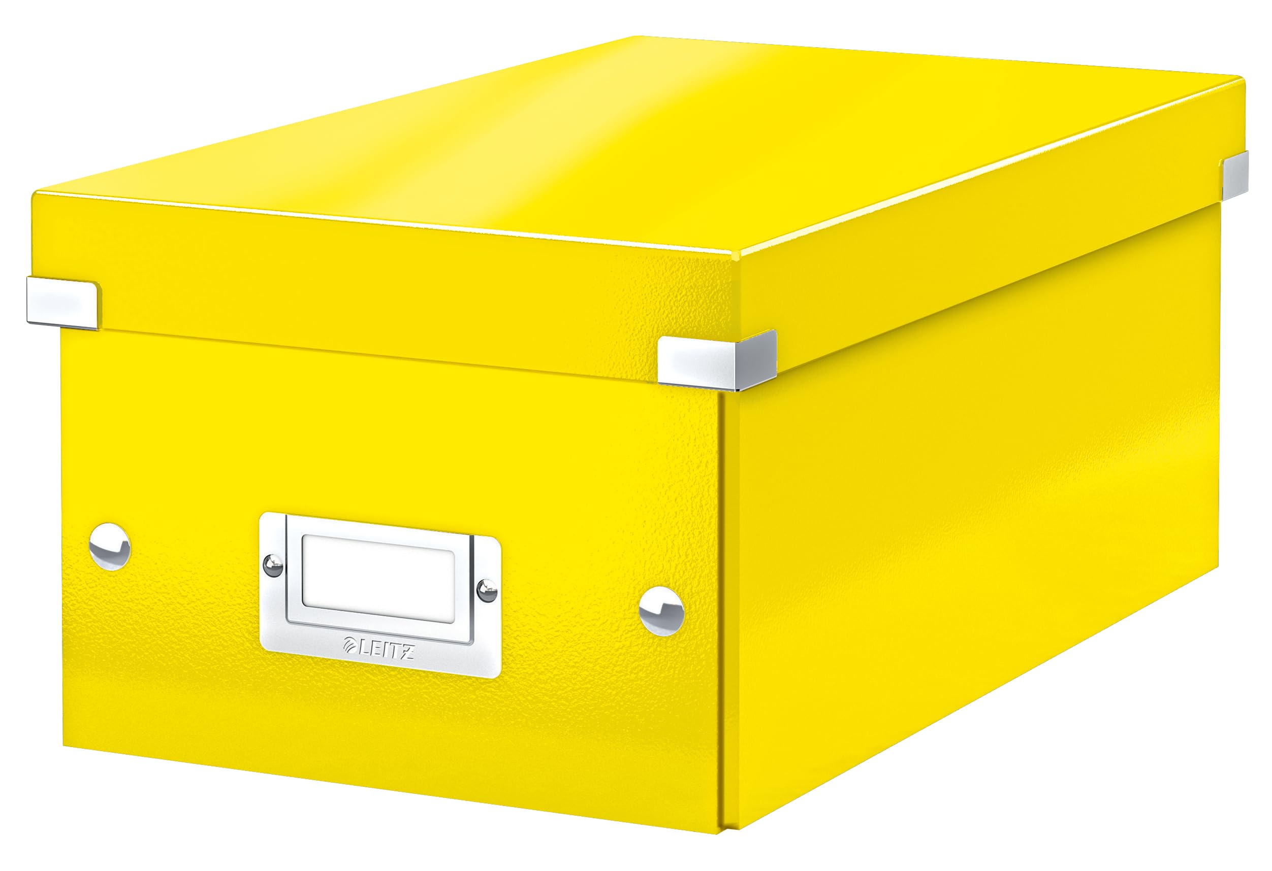 Leitz DVD Storage Box, Yellow, Click and Store Range, 60420016