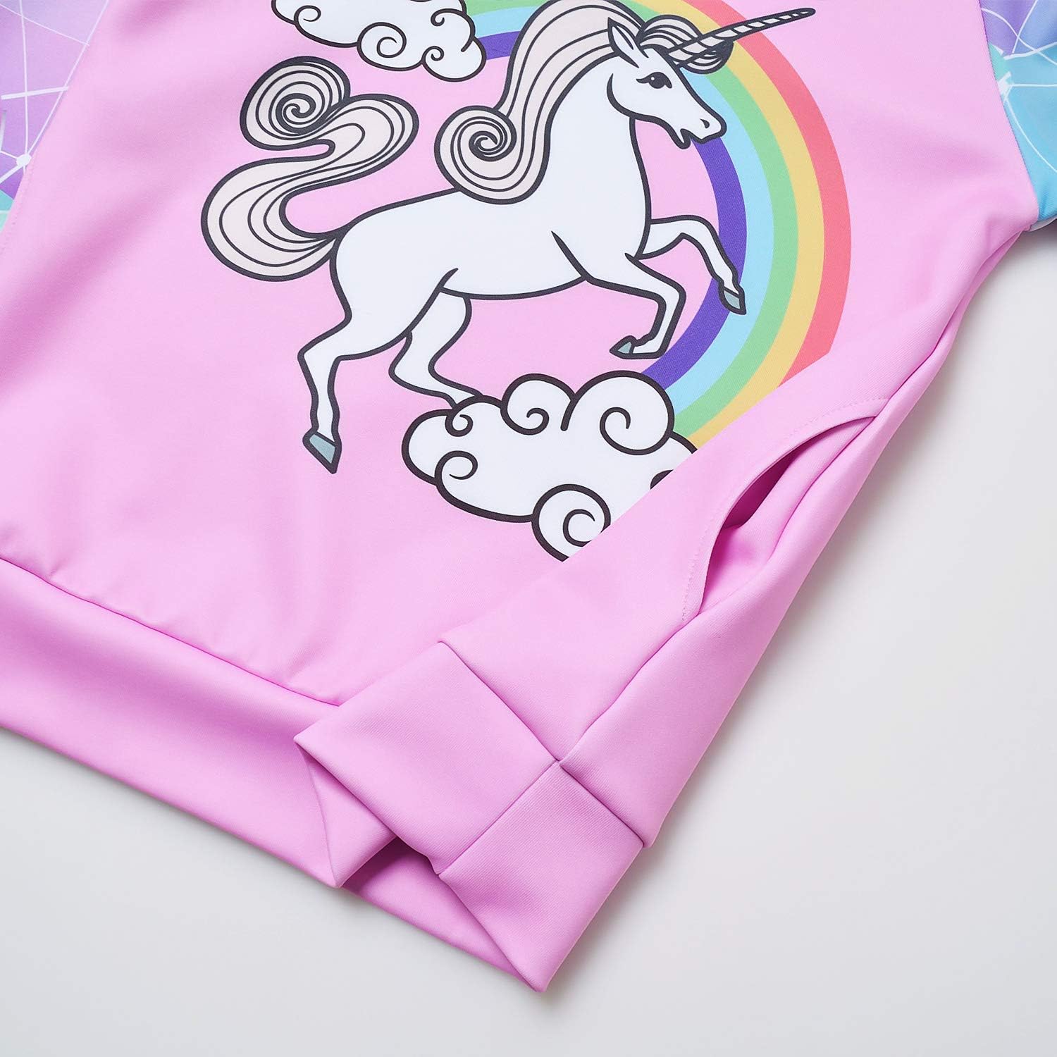 Jxstar Hoodie for Girls Kids Sweatshirts Raglan Sleeve Shirts Unicorn Mermaid Outfits: Clothing