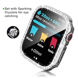 Cuteey 2 Pack Bling Case with Tempered Glass Screen