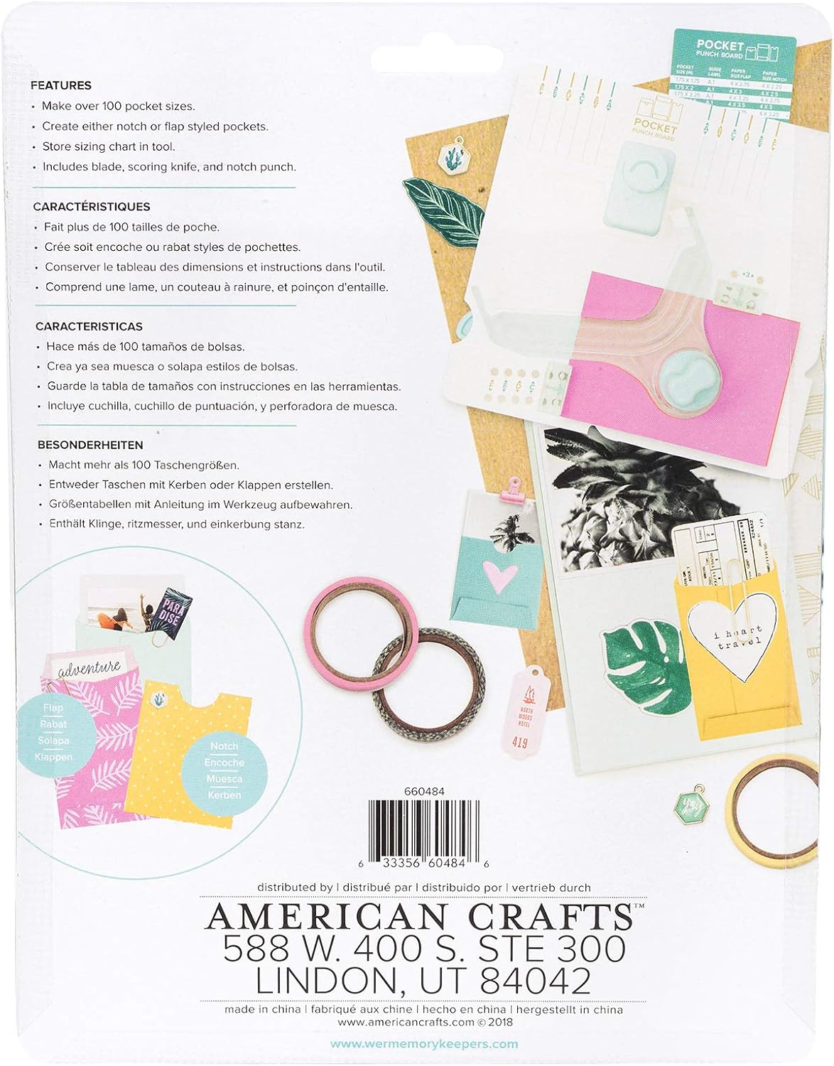 We R Memory Keepers Pocket Punch Board Journal, Multi-Colour 660484, Multicolor, Standard - Image 3