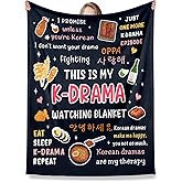 Kpop Merch,Korean Gifts for Women, K Drama Gifts for Women, Korean Stuff, K Pop Gifts Teen Girl Women, Valentines Day Throw Blanket 80x60in, Christmas Blanket for Women, Korean Blankets Stuff