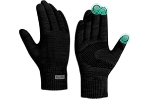ihuan Thermal Winter Gloves for Men Women, Cold Weather Touchscreen Gloves for Running Cycling Hiking Driving