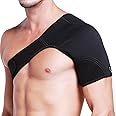 Hueglo Right Shoulder Brace for Women Men Rotator Cuff,Adjustable Shoulder Support for Shoulder Pain Relief，Dislocated AC Joint,Labrum Tear,Sprain,Soreness,Bursitis, Tendinitis,Shoulder Support Strap