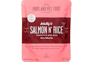 CRAFTED BY HUMANS LOVED BY DOGS Portland PET Food Company Wally's Salmon N Rice Dog Meal, 9 OZ