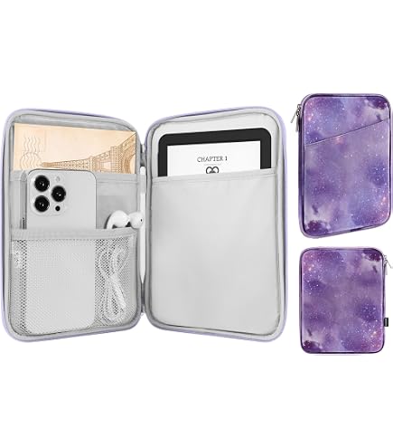 HoYiXi Custodia Universale Per EReader 6-6.8 Pollici – Antiurto, Doppia Cerniera E Tasche Accessori Per Kindle E Kobo