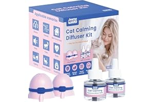 JOURNEWARD Cat Calming Diffuser, Cat Pheromone Diffuser, Safe Cat Anxiety Relief, Lasts 60 Days, Reduce Stress, Cat Diffuser 