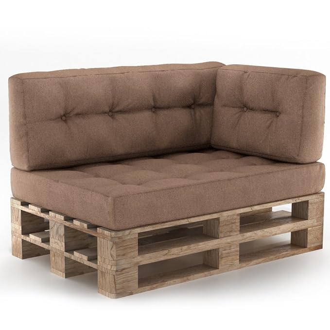 Vicco Palettenkissen Palettenmöbel Ecksofa Couch Sitzecke inkl. Europalette Palettensofa Palettenpolster Kissen Sofa Polster 