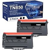 TN850 TN820 High Yield Toner Cartridge Compatible for Brother TN 850 820 TN-820/TN-850 TN-850 TN-820 for Brother HL-L6200DW MFC-L5850DW MFC-L5700DW HL-L5200DW MFC-L5900DW Printer Black Ink 2-Pack