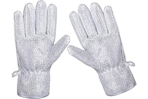 xxpepo Non-scratch Wire Dishwashing Gloves with Scrubber. Steel Wool Dishwashing Rag. Waterproof Anti-Frozen & Hot & Oil