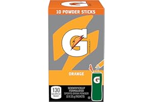 Gatorade Electrolyte Powder Sticks – Orange, Gatorade Hydration Mix, 10 Packets – On-the-Go Electrolytes for Hydration