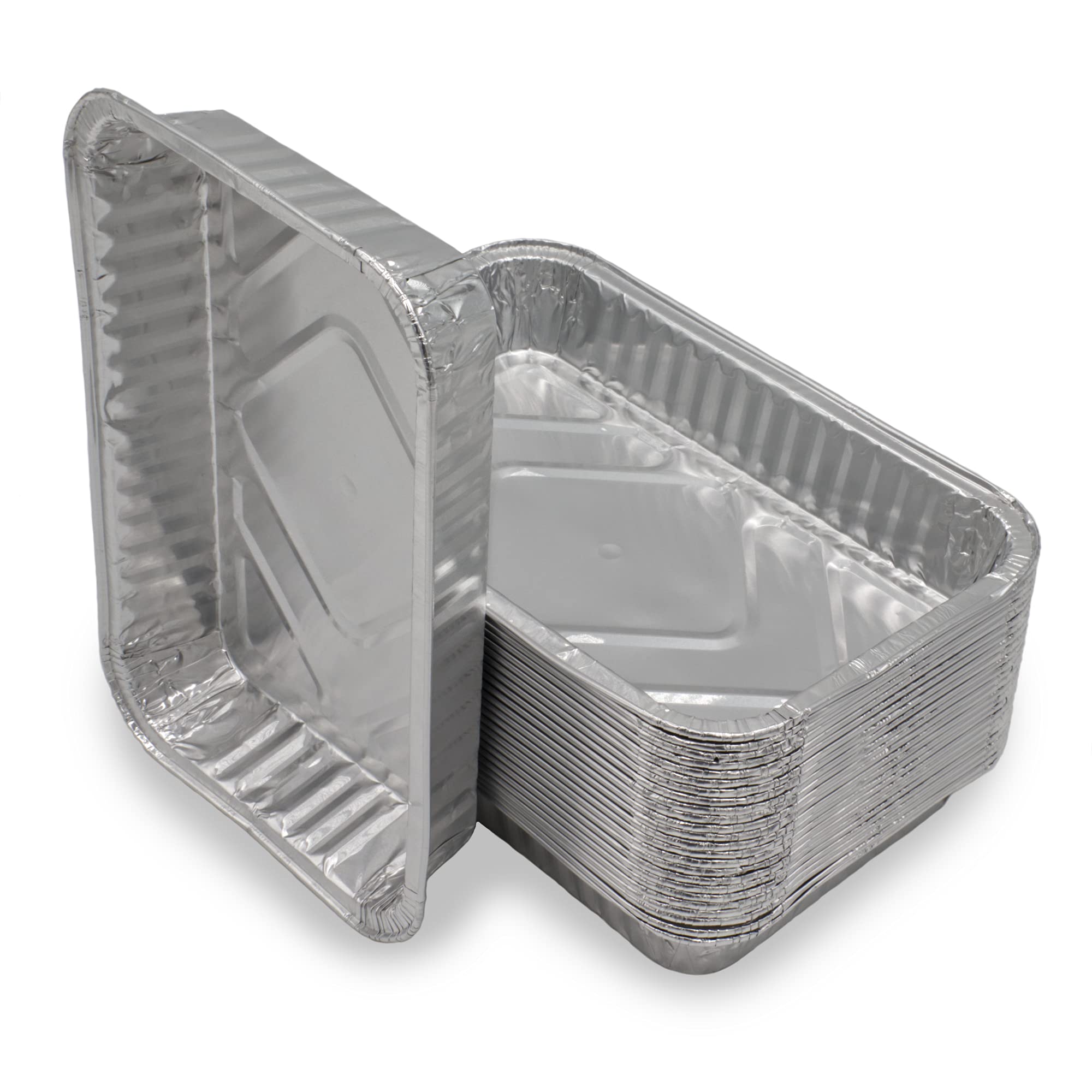 Mamatura Aluminium Bowls, Pack of 25, Suitable for Landmann Char-Broil Jamestown, 21 x 14 x 3 cm, 650 ml, Aluminium Drip Trays, Grill Trays