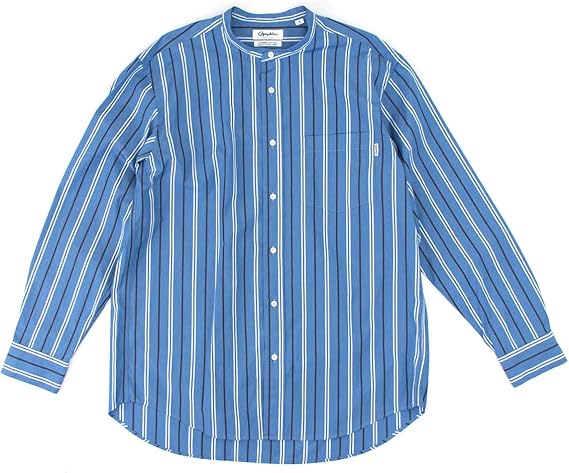 Amazon Gymphlex ジムフレックス メンズ マルチストライプ バンドカラーシャツ J 1352mup シャツ 通販