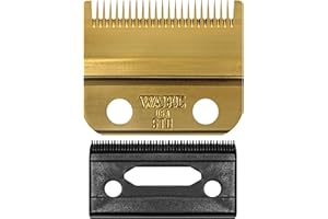 Wahl Professional Stagger Tooth Gold Blade Set DLC Titanium Coated Seamless Blending Replacement Fits Cordless Magic Clip