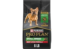 Purina Pro Plan Small Breed Dry Dog Food, Shredded Blend Beef and Rice Formula With Guaranteed Live Probiotics - 6 lb. Bag