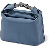 MUJI 84905407 Adjustable Height Lunch Bag, Roll Top Type, Large, Smoky Blue