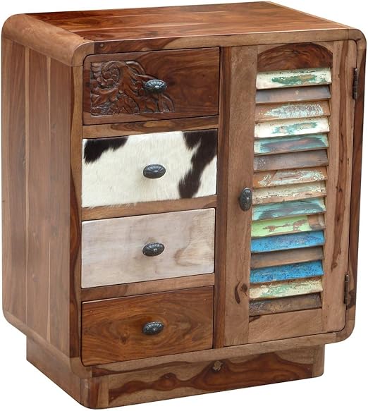 Design Chest Of Drawers Sheesham Solid Wood Unusual Pharao24