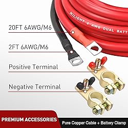 Nilight 12V 140AMP Dual Battery Isolator Kit with 6