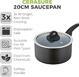 Tower Cerasure 20cm Saucepan with Non-Stick Coating Graphite Induction view 2