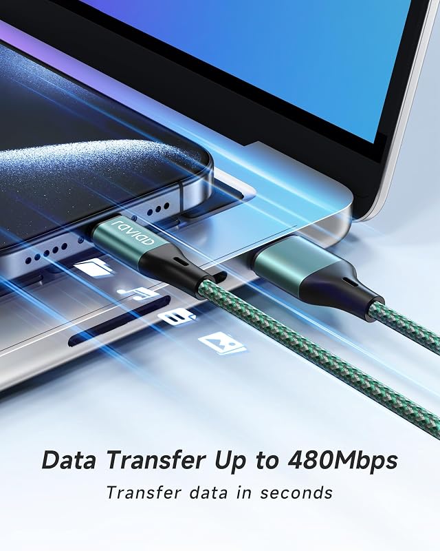 Cavo USB Type-C [3Pezzi, 2m] Cavo USB C Ricarica Rapida Nylon