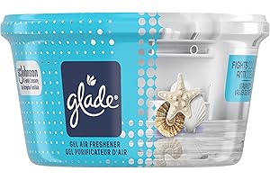 Glade Gel Air Freshener, Sea Waves, Long-Lasting Odor Eliminator, Adjustable Solid Gel for Home, Bathroom, Office & Car, 70g