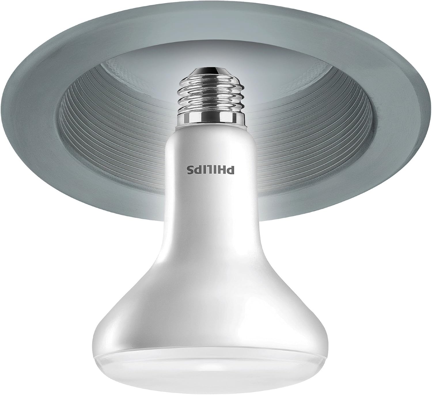 Philips LED Flicker-Free BR40, Dimmable Warm Glow Effect Indoor Flood Light Bulb, 800 Lumen, 2700-2200K, 9W=65W, E26 Base, 6-Pack - - 