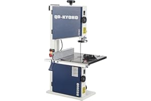 QD-KYOHO Band Saw, 10-Inch Bandsaw for Woodworking, 1515 & 3280 FPM Dual-Speed Bandsaw, 1/2 HP，120 V 5.3-Amp Motor, Band Saws with Double-Sided Fence Assembly, Steel Bandsaws with Miter Gauge