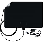 Antennas Direct ClearStream Flex Amplified Indoor TV Antenna | Ultra-Thin Antenna, Jolt Switch Amplifier, UHF VHF, Multi-Directional, Full HD 1080p, UHD 4K, 8K, NEXTGEN TV, 50-Mile Range
