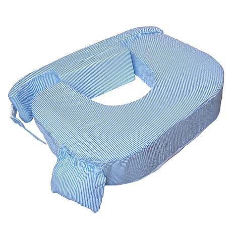 Zwillingskissen Plus blau-weiß