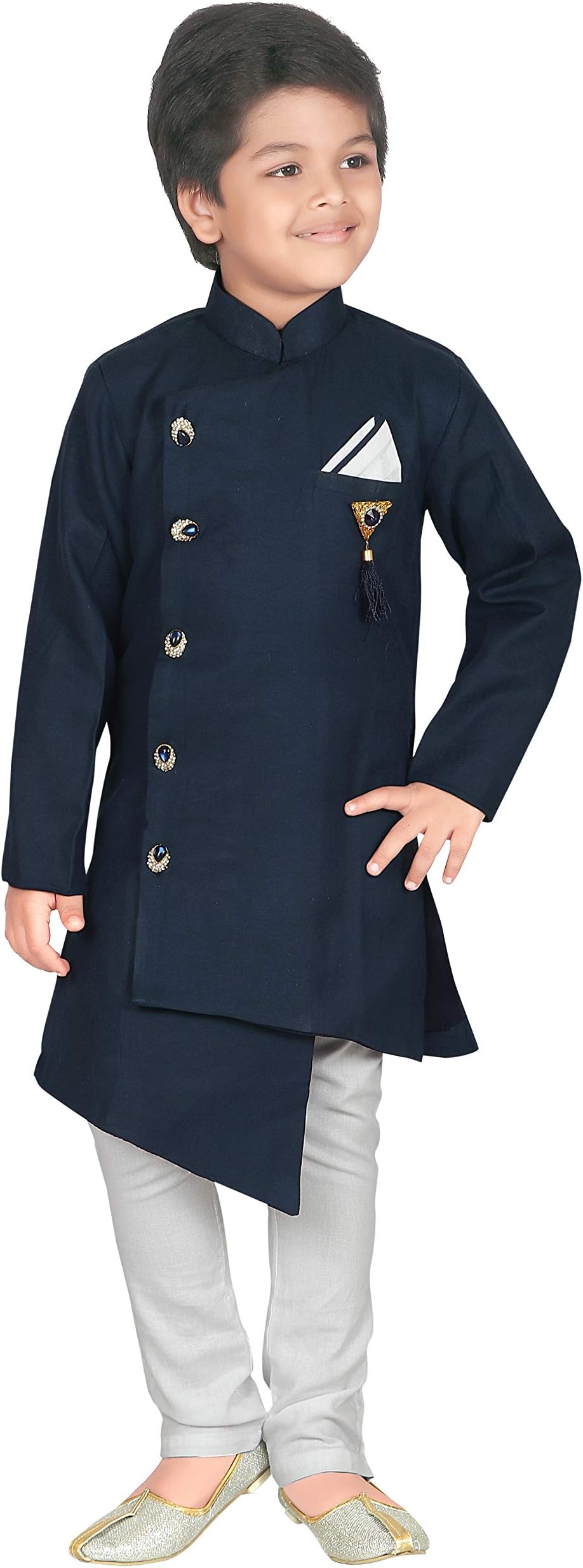 Kids Ethnic wear Indo Western Kurta Pyjama Set for Boys