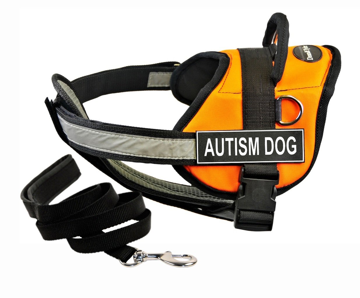 Dean & Tyler DT Works Orange AUTISM DOG Harness with Chest